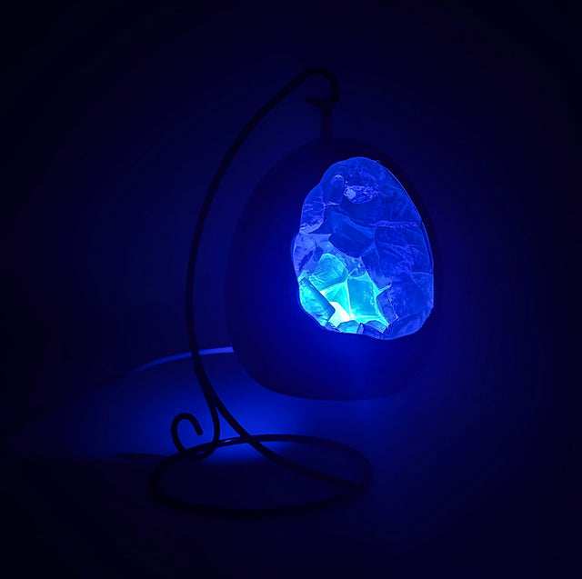 Dinosaur egg lamp blue fluorite night light kids bedroom lamp and gift idea