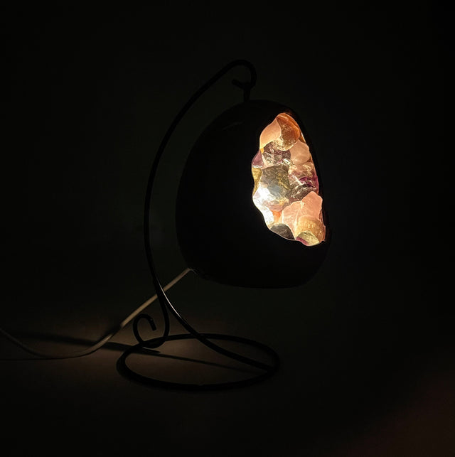 Dinosaur egg lamp mixed minerals night light kids bedroom lamp and gift idea