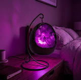 LED dinosaur egg lamp purple fluorite bedside light for bedroom decor 