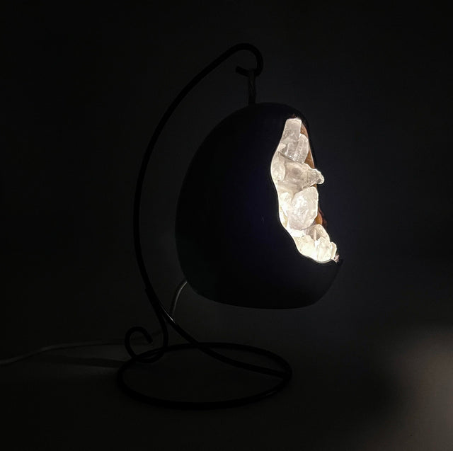 Dinosaur egg lamp rock quartz night light kids bedroom lamp and gift idea