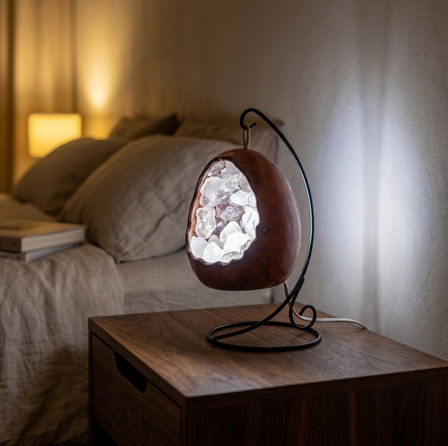 LED dinosaur egg lamp rock quartz bedside light for bedroom decor 