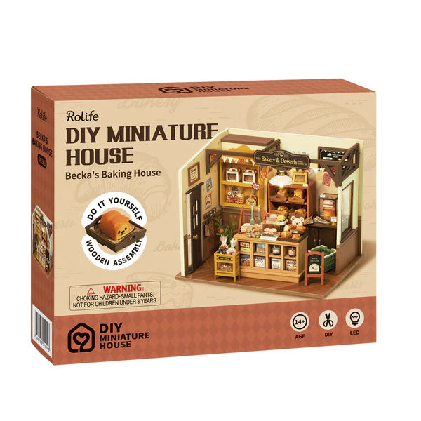 ROBOTIME Becka's Baking House DIY Miniature House Kit