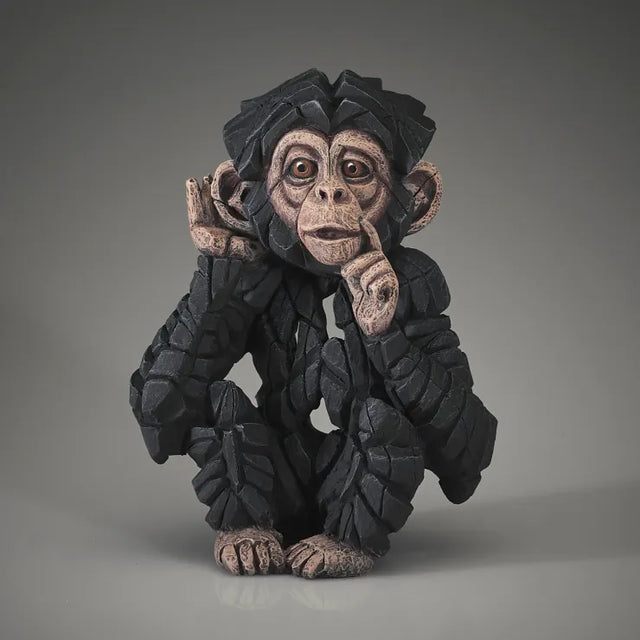 Edge Sculpture - Baby Chimpanzee "Hear no Evil"