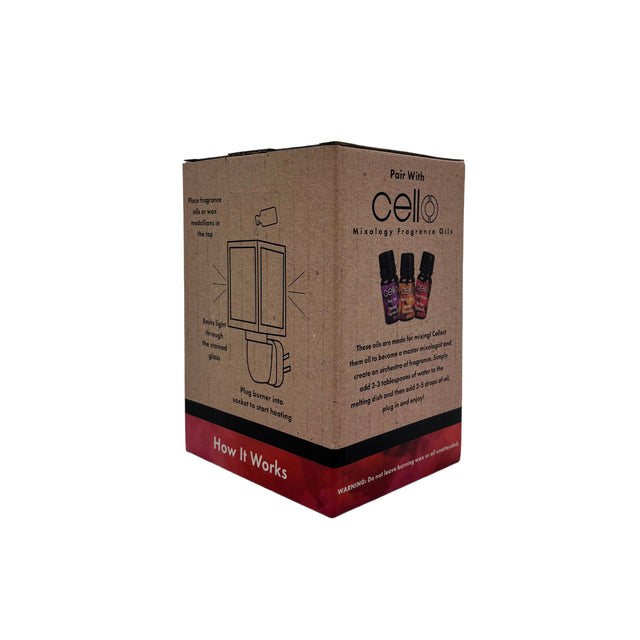 Electric wax burner packaging display suitable for gifting and home decor