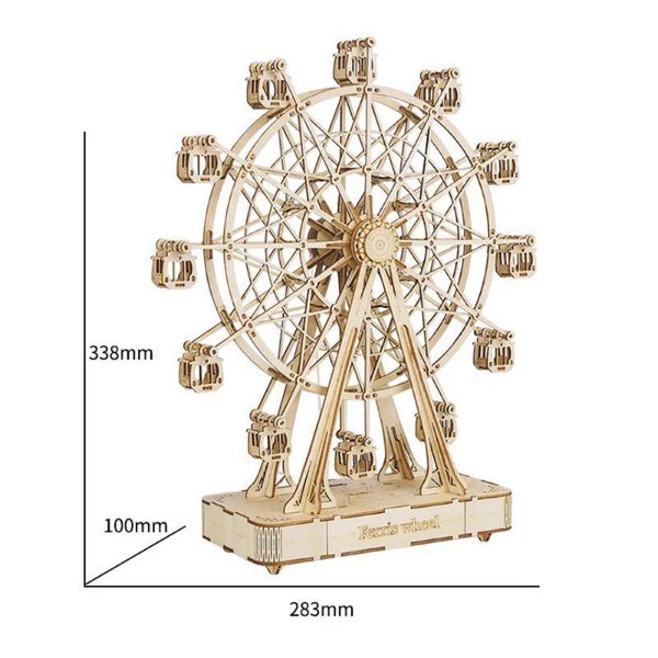 ROBOTIME Ferris Wheel 3D Wooden Puzzle Music Box