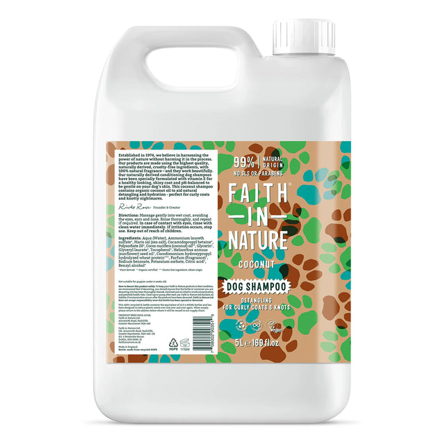 Faith In Nature Coconut Dog Shampoo Refill 5L