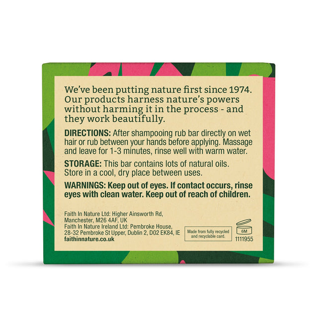 Faith in Nature Dragon Fruit conditioner bar directions and storage information