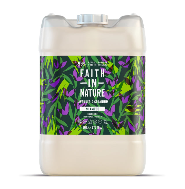 Faith In Nature Lavender and Geranium Shampoo Refill 20L