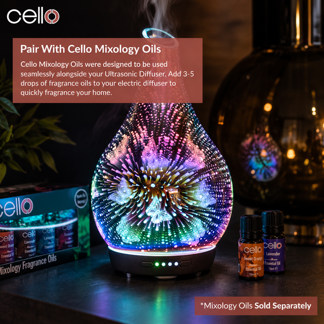 Cello - Large Ultrasonic Diffuser - 3D Butterfly