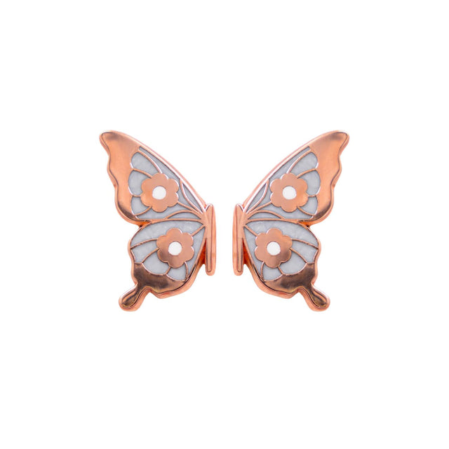 Close-up of rose gold butterfly Sisters keepsake pin