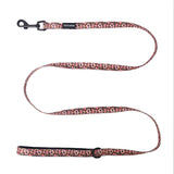 Frank Barker pink, brown and black leopard print dog lead