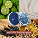 Fresh citrus and pepper candle with elegant sophisticated scent