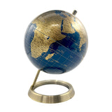 Gleneagles blue and gold travel globe with luxury world map detailing
