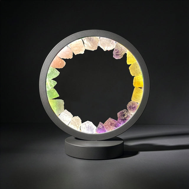 Gleneagles - (Grey Frame) Circle Earth LED Lamp - Mixed