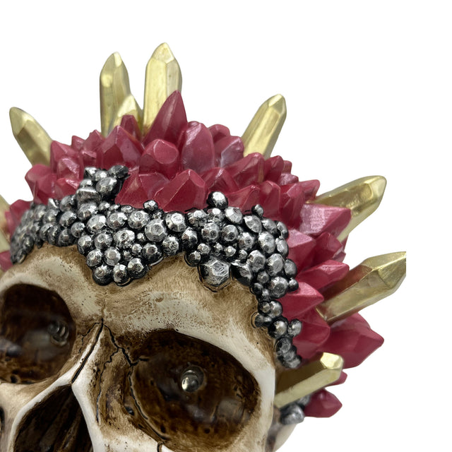 Glowing blood skull ornament home decoration spooky decor detail