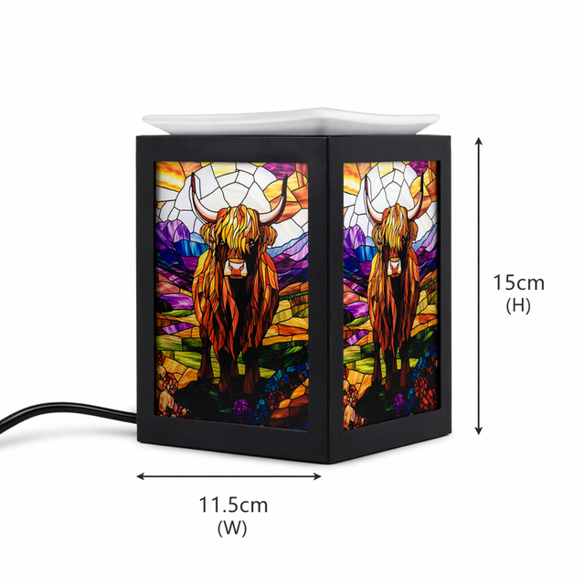 Gold highland cow wax warmer electric home accessory fragrance burner