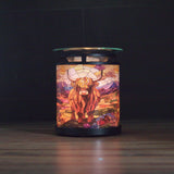 Golden Highland cow tealight wax warmer