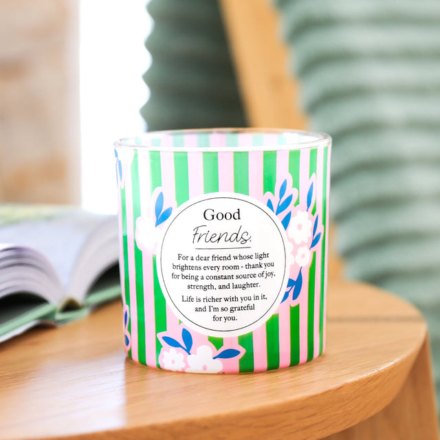 Good Friends scented candle gift for a special friend
