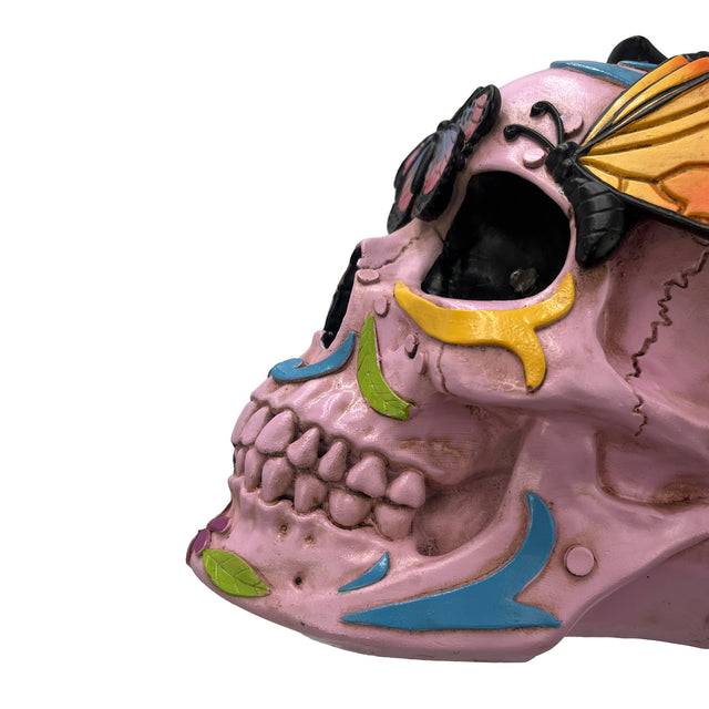 Gothic butterfly skull light bedroom decor spooky accessory detail