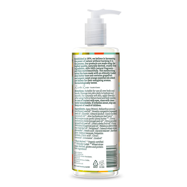 Grapefruit and orange body moisturiser with shea butter