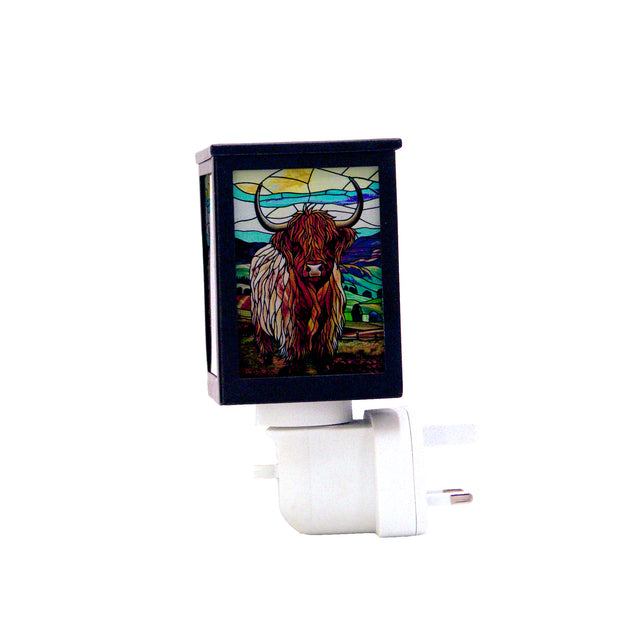 Highland cow electric wax burner plug in design for cosy home decor