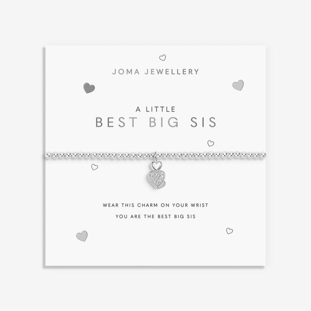 Joma Jewellery A Little Best Big Sis silver-plated bracelet on sentiment card