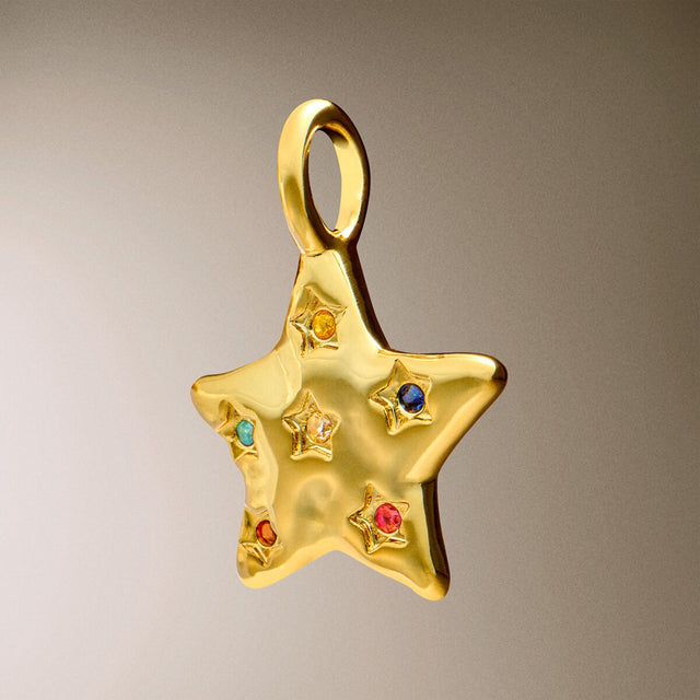 Joma Jewellery A Little silver and gold-plated family bracelet with colourful star charm