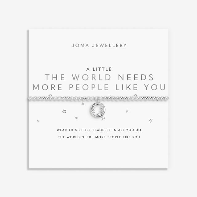 Joma Jewellery A Little bracelet presented on ‘The World Needs More People Like You’ sentiment card