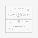 Joma Jewellery Always Proud Of You bracelet presented on signature sentiment card