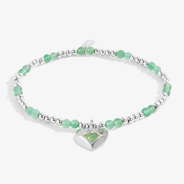 Joma Jewellery August aventurine birthstone silver-plated bracelet