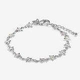 Joma Jewellery Bracelet Bar silver star tennis bracelet with extender chain