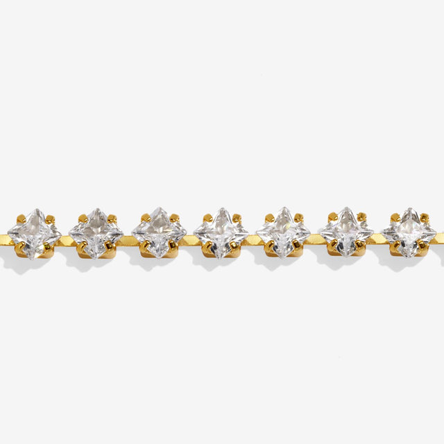 Gold plated Joma Jewellery tennis bracelet with sparkling stone detailing
