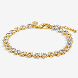 Joma Jewellery Bracelet Bar gold tennis bracelet with adjustable extender