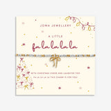 Joma Jewellery Fa La La La La silver and gold-plated bracelet on its illustrated festive sentiment card