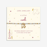 Joma Jewellery Noel silver and gold-plated bracelet on its illustrated festive sentiment card