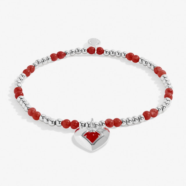 Joma Jewellery January garnet birthstone silver-plated bracelet