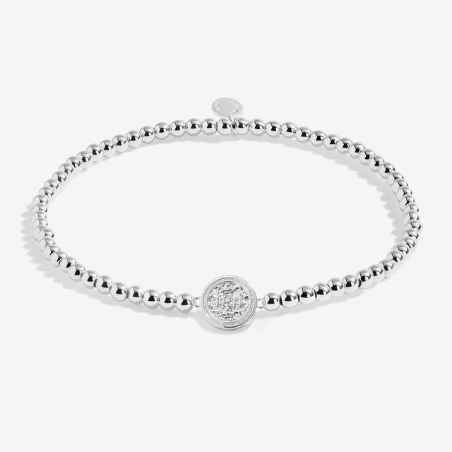 Joma Jewellery A Little 11:11 Make A Wish silver-plated bracelet with engraved disc charm
