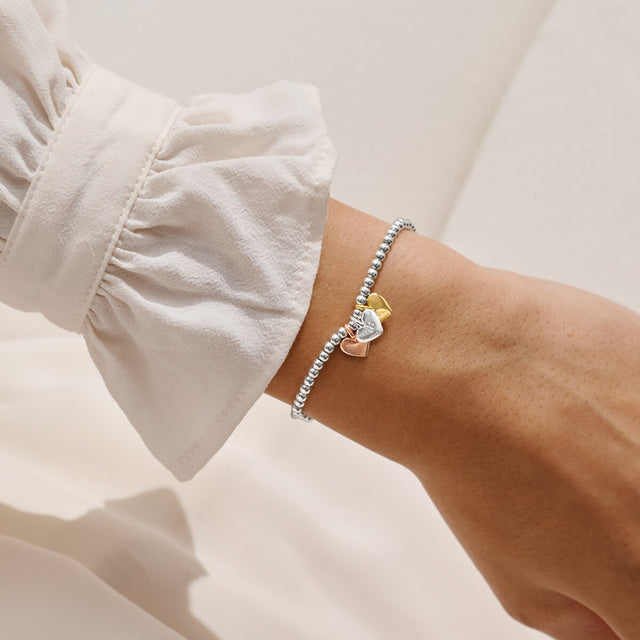 Joma Jewellery mixed-metal heart bracelet designed as a keepsake for an 18th birthday