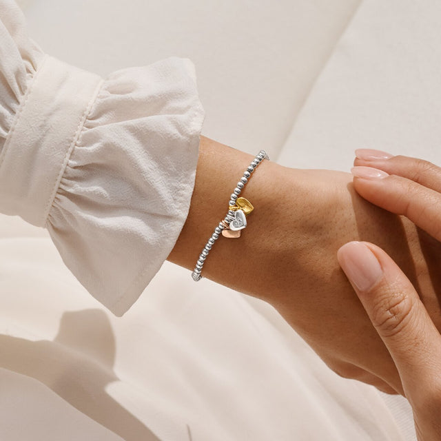 Joma Jewellery mixed-metal heart bracelet as a milestone 21st birthday keepsake gift for her