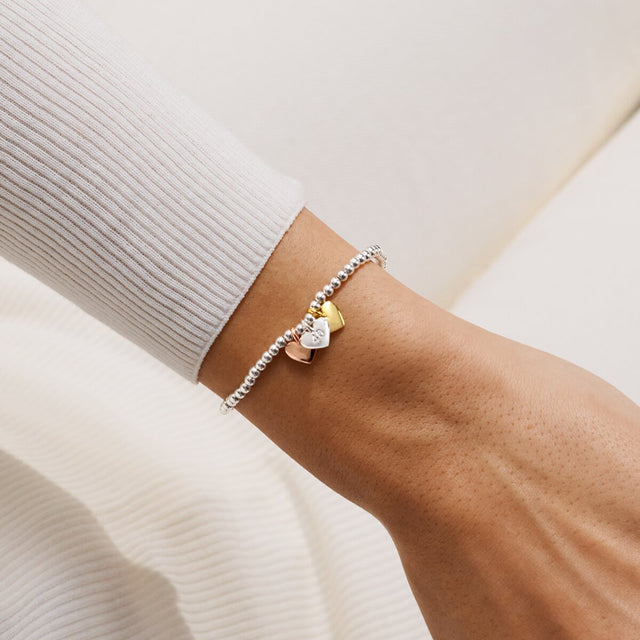Joma Jewellery mixed-metal heart bracelet designed as a keepsake for a milestone 40th birthday