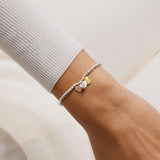Joma Jewellery mixed-metal heart bracelet designed as a keepsake jewellery gift for a 50th birthday