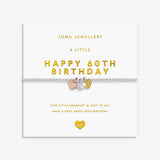 Joma Jewellery 60th birthday bracelet for her featuring three mixed-metal heart charms