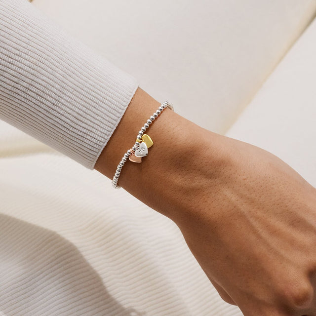 Joma Jewellery mixed-metal heart bracelet designed as a keepsake for a milestone 70th birthday