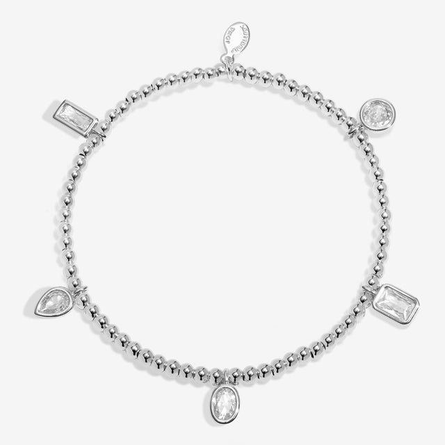 Joma Jewellery Life’s A Charm Be The Sparkle silver bracelet with cubic zirconia charms