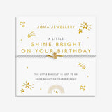 Joma Jewellery birthday bracelet for girls with silver and gold shooting star charm