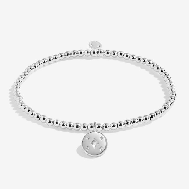 Joma Jewellery A Little Friend In A Million silver-plated bracelet with starburst disc charm