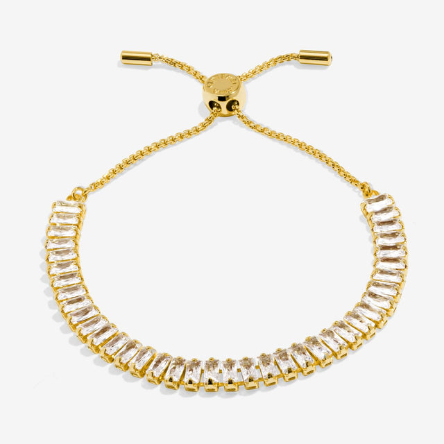 Joma Jewellery gold tennis bracelet with sparkling cubic zirconia stones