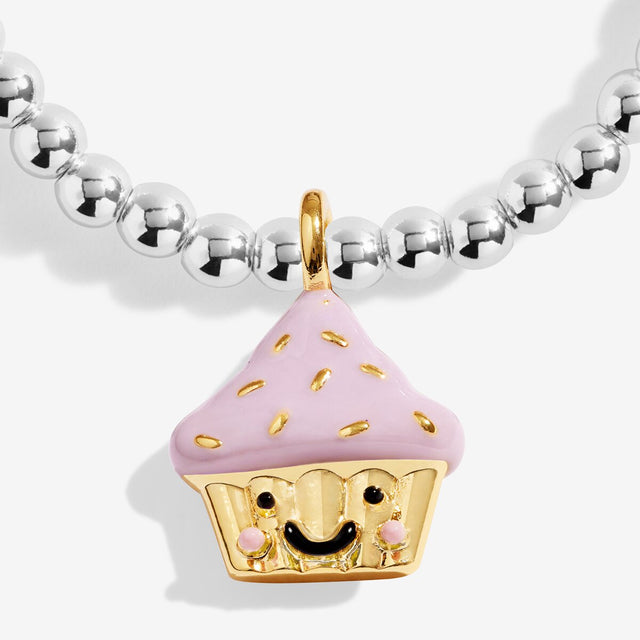 Colourful enamel Sprinkles cupcake charm on Joma Jewellery A Little Jomees kids bracelet