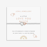Joma Jewellery Love You Niece bracelet with silver and rose gold heart charms