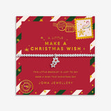 Joma Jewellery Make A Christmas Wish kids' silver-plated bracelet on its festive sentiment card